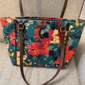 Sakroots Colorful Floral Tote Bag - Red, Blue, Yellow